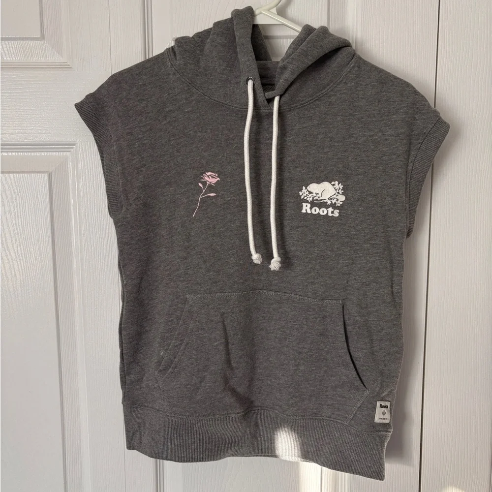 Roots X Shawn Mendes Gray Sleeveless Hoodie - Picture 1 of 5